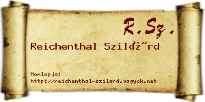 Reichenthal Szilárd névjegykártya